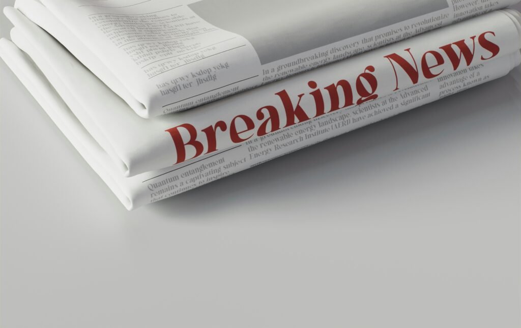 breaking new headline on a newspaper showing 'headline' figures vs real figures
