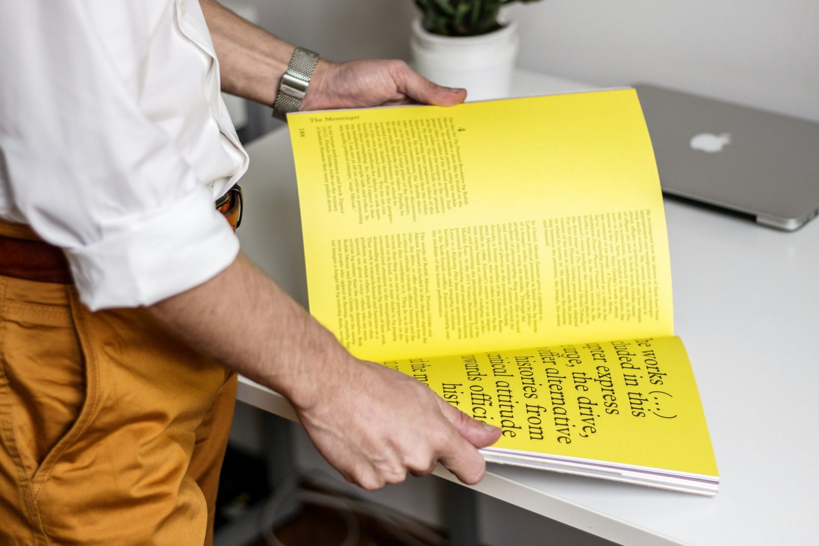 Fine print - someone reading small print